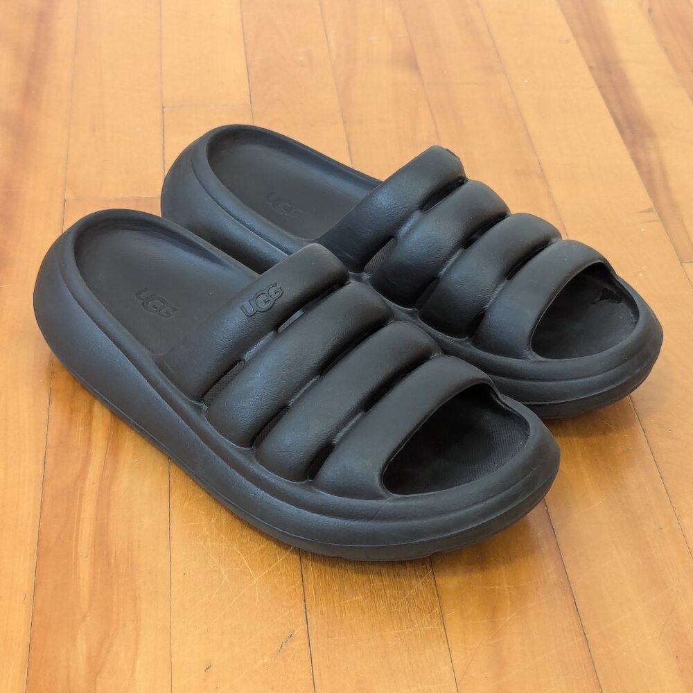 UGG Black Puffy Slide Sandals